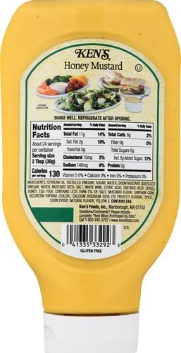 Ken's Steak House Topping and Spread with Squeezable Honey Mustard Dressing, 24 Fluid Ounce
