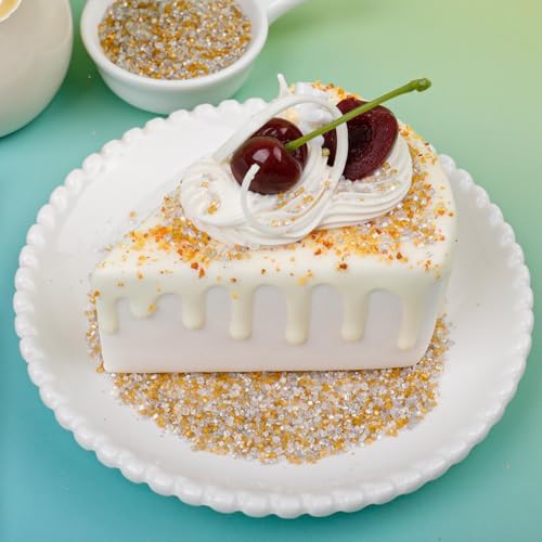 Gold Silver White Sanding Sugar Sprinkles Mix, 4.6 oz Edible Sparkling Sugar Crystals for Baking Topping, Cupcakes, Cookies, Ice Cream & Cake Decorating, Wedding Graduation Party Christmas Supplies
