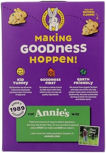 Annie's Organic Birthday Cake Bunny Graham Kids Snacks, 7.5 oz