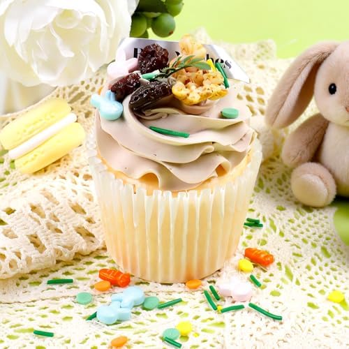 Easter Sprinkles for Cake Decorating - Edible Bunny, Carrot, Confetti, Jimmy & Pearl Sprinkles Mix for Spring Baking, Cupcakes, Cookies & Easter Egg Hunt Treats (130g/4.58oz)
