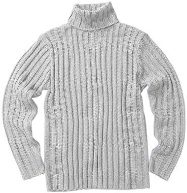 Mens Sweaters Turtleneck Cable Knitted Pullover Long Sleeve Slim Fit Chunky Casual Fall Winter Warm Cardigans
