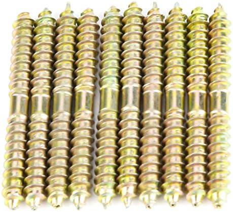 Double Ended Screws Wood Screw Sided Dowel Threaded end 316 Assortment 14 inch bit for to Furniture Rod Connector Headless Male Thread 12 with Ends Two Headed 60mm Long by 6mm