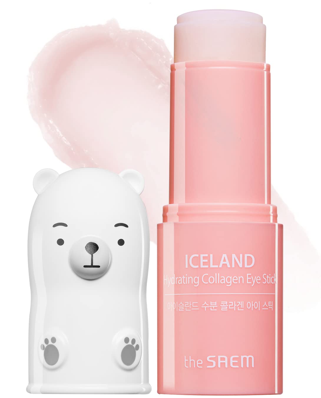 THESAEM Iceland Hydrating Collagen Eye Stick 0.24oz - Anti-wrinkle Moisturizing Eye Balm for Saggy Skin â Under Eye Treatment - Balm to Smooth Skin Texture - Rose Scent