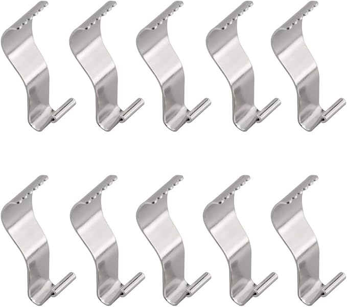 10 Piece Vinyl Siding Hooks No Hole Heavy Duty Hanger Jagged Design Increase Grip