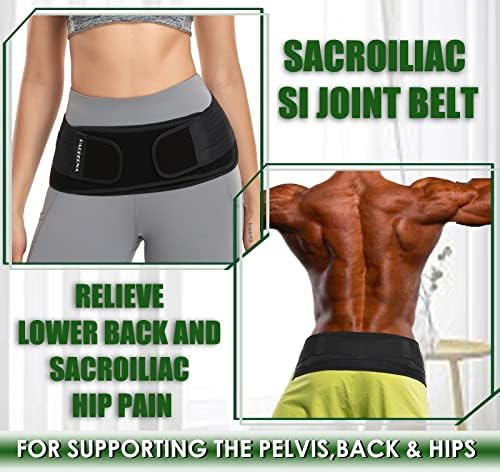 Sacroiliac SI Hip Belt for Women Men SI Joint Hip Belt - Lower Back Support Brace - Pelvic Support - Adjustable Sciatica Pelvis Lumbar Pain Relief Trochanter Brace,REGULAR (Size 30"-45")