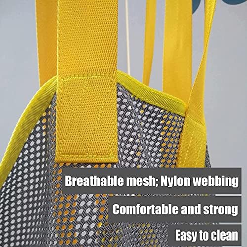 Toileting Patient Lift Sling with Head Support, Universal Mesh Bath Patient Lifting Hoist Sling Divided Leg Shower Sling for Hospitals Homes and Nursing Homes (Size : M)