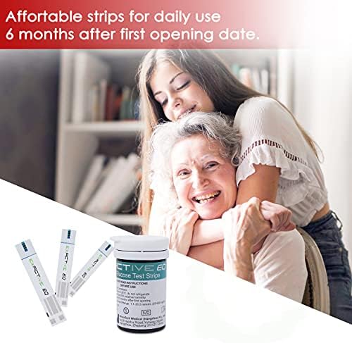 Exactive EQ Test Strips x100 pieces and Lancets x 100 for Blood Glucose Meter Blood Sugar Monitor