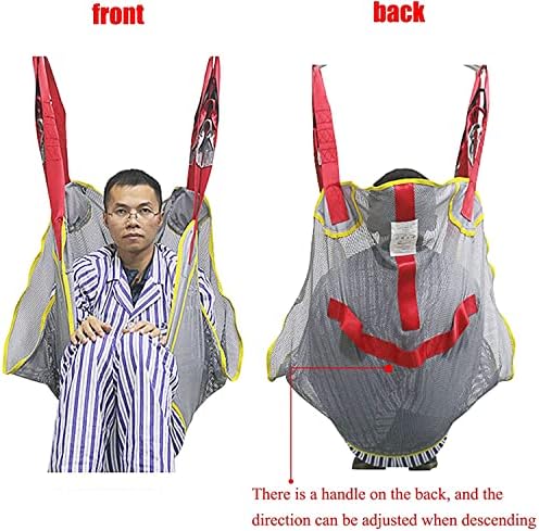 Full Body Mesh Sling,Patient Lift Sling, 507 lb Capacity, Lifting Aid Straps for Transfer,for Elderly, Bariatric, Nursing, Caregiver Large