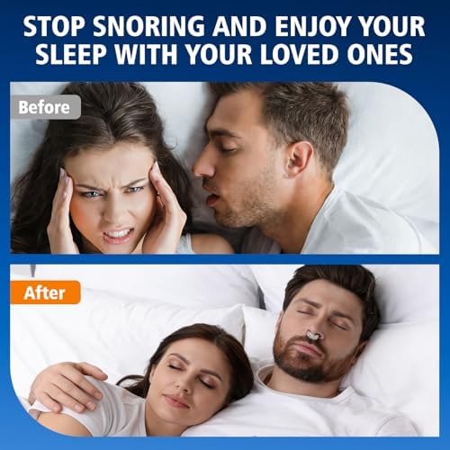 Anti Snoring Devices, Silicone Magnetic Anti Snoring Nose Clip, Nasal Strip for Snoring with Adjustable Magnet, Magnetic Nasal Strip, Stop Snoring for Men and Women, 8PCS-N2J