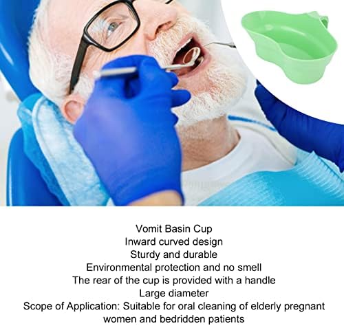 Vomit Basin Cup Oral Care Small Washing Up Basins Brush Teeth Plastic Emesis Basins Bed Mouthwash Cup for Elderly Bedridden Patient Patients and Teeth Cleaning