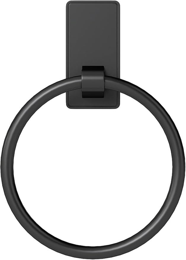 Towel Ring, SUS304 Hand Towel Holder for Bathroomï¼Adhesive Towel Holder Bathroom Towel Hanger for Bathroom, Matte Black