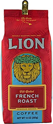 LION French Coffee, Whole Bean, 10 Ounce