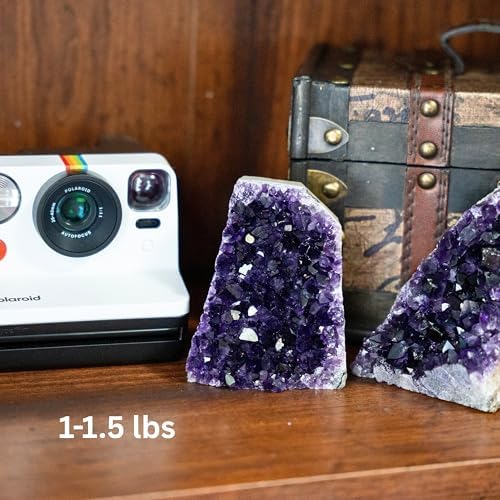 TRUENERGY Natural Amethyst Crystal Cluster – 0.5 To 12 Pounds Dark Purple Grade AAA Raw Quartz Amethysts Stone – Great For Home Decoration, Positive Energy, & Healing Crystals Amatista piedra