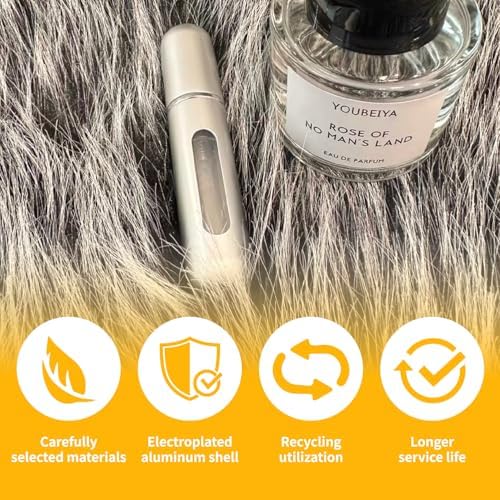 Perfume travel refillable,6Pcs 5ml Mini perfume bottle,Portable perfume bottles refillable for Women Men Small Mister Spray Bottle, for Travel and Outgoing