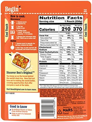 BEN'S ORIGINAL Ready Rice Roasted Chicken Flavored Rice,Easy Dinner Side,8.8 OZ Pouch,(Pack of 12)