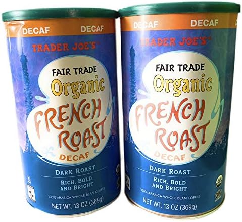 Trader Joe's Fair Trade Organic French Roast Decaf 13 oz (Pack of 2)