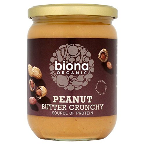 Biona Organic Peanut Butter Crunchy - 500g (1.1lbs)