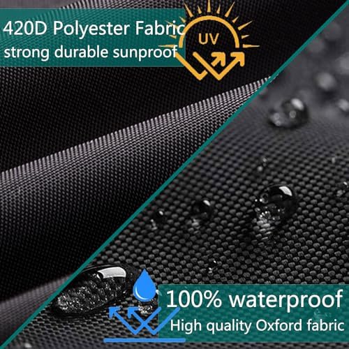 Sqodok Mobility Scooter Storage Cover, 420D Scooter Cover with Windproof Buckles Waterproof Scooter Weather Cover Protect from Dust Dirt Snow Rain Sun Rays, 48" x 22" x 38"