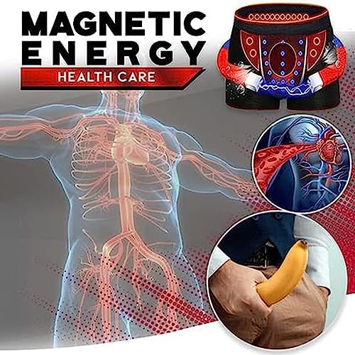 6 Pack Underwear for Men Magnetic Therapy Enlargement Boxer Briefs Cotton Trunks Health Care Soft Inner Pants (Color : Gray, Size : 6X-Large)
