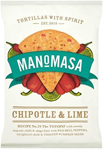 Manomasa Tortilla Chips - Chipotle & Lime (160g) - Pack of 2