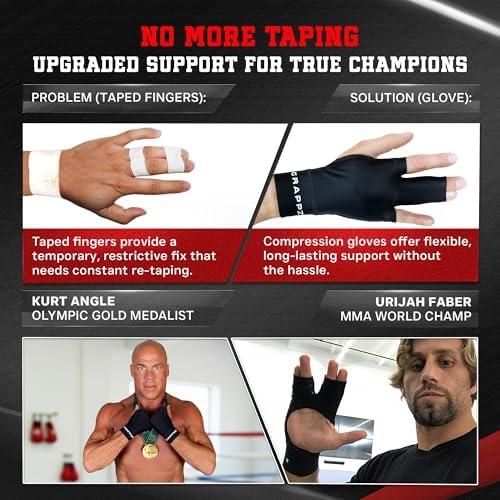 Grappz Middle Finger Brace Compression Gloves β Athletic Buddy Tape & Trigger Finger Splint Alternative β Finger Sleeve & Brace, Arthritis Pain Relief & Joint Stabilizer for All Sports β Unisex S