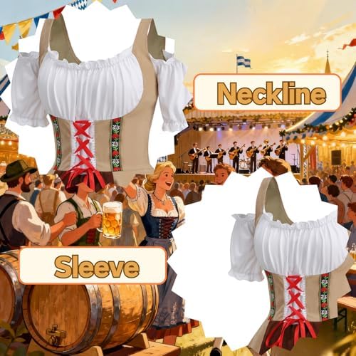 Colorful House Womens Oktoberfest Costume, Velvet German Bavarian Dress for Halloween Carnival