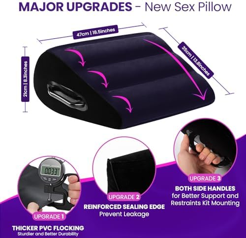 Sex Toys Inflatable Sex Pillow for Deeper Penetration Sex Position Pillow for Adults Sex Furniture Sex Accessories for Couples Men Women