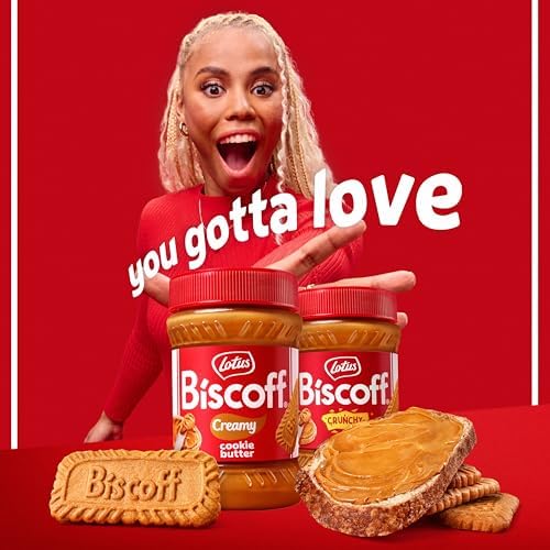 Lotus Biscoff, CRUNCHY Cookie Butter Spread, non GMO + Vegan, 13.4 Oz Jar (Pack of 8)