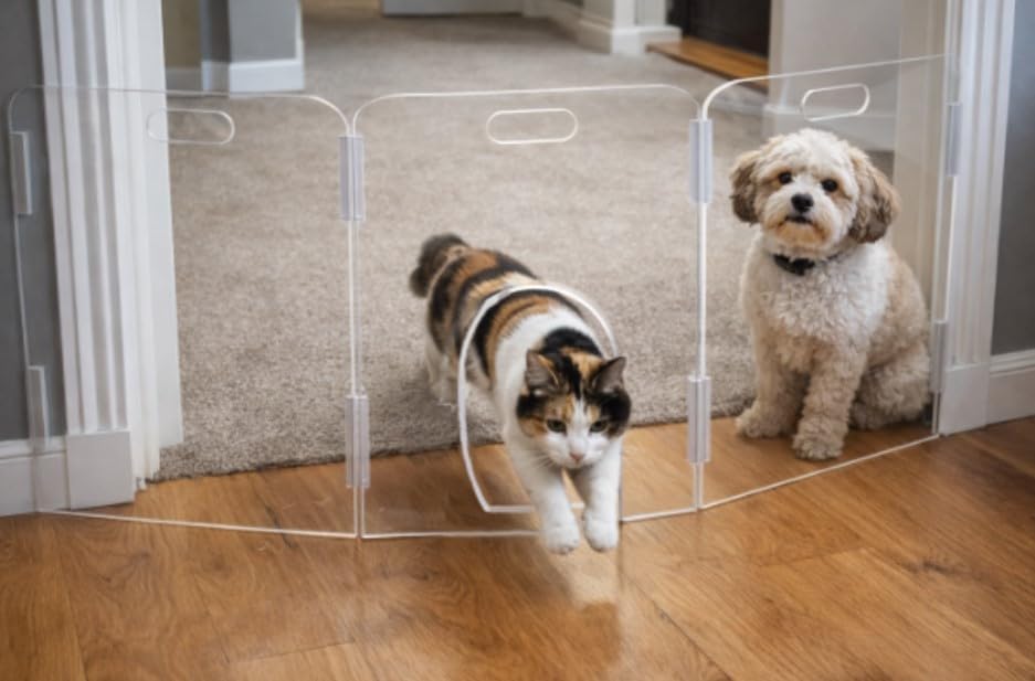 Pet Barrier (4-Panel (Cat Pass Through))