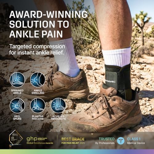 MODVEL Slim Lace Up Ankle Brace, Adjustable Ankle Braces for Men, Ankle Brace for Women, Ankle Support for Women – Figure 8 Ankle Brace Strapping with Soft Pads for Sprained Joint Stability Ankle Wrap
