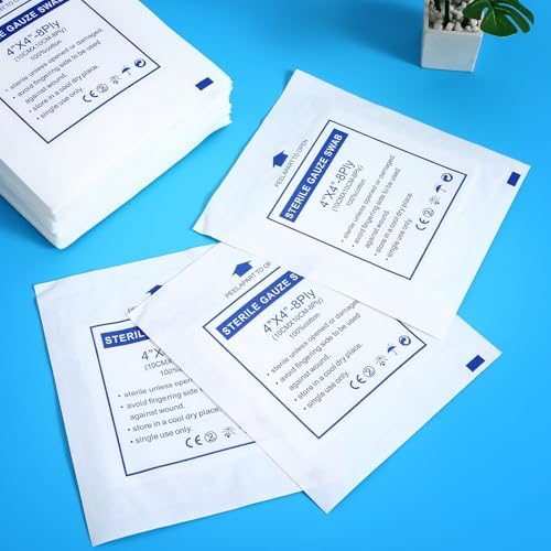 Beaupretty 50pcs Breathable Cotton 10x10cm Non-Adhesive Medical Bandaging for First Aid Dressing and Emergency Care