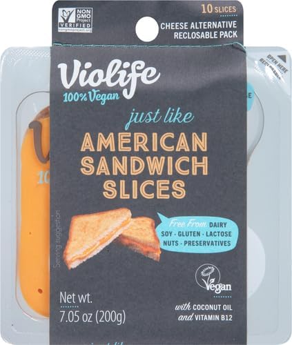 Violife Plant Based Singles Cheese Slices, 7.05 Ounce