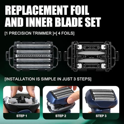Replacement Inner Blades & Outer Foils WES9032P Compatible with Panasonic ARC5 shavers ES-LV97-K, ES-LV67-K, ES-LV95-S, ES-LV65-S (2pack)