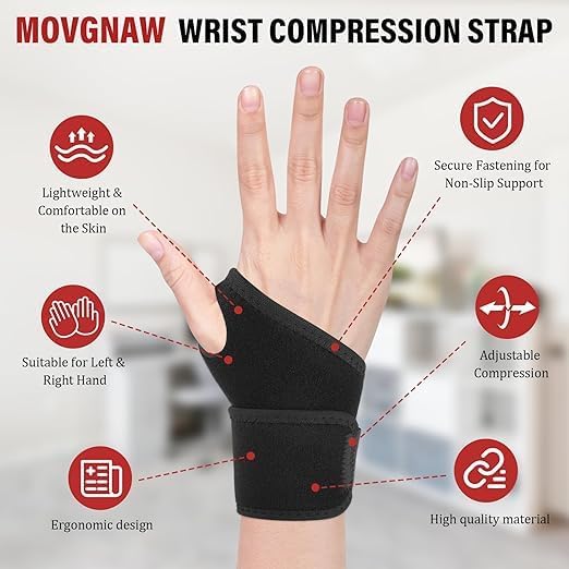 1pc Black Carpal Tunnel Wrist Brace, Adjustable Brace Night Support for Fitness, Right & Left Hands Weightlifting,Wraps for Women and Men