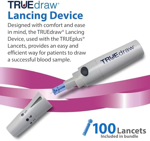 TRUENESS Blood Glucose Meter Bundle - Blood Glucose Monitor, Case, 100 Test Strips, 100 Lancets, Lancing Device, Control Solution - Fast, Easy Testing Supplies for Home Use