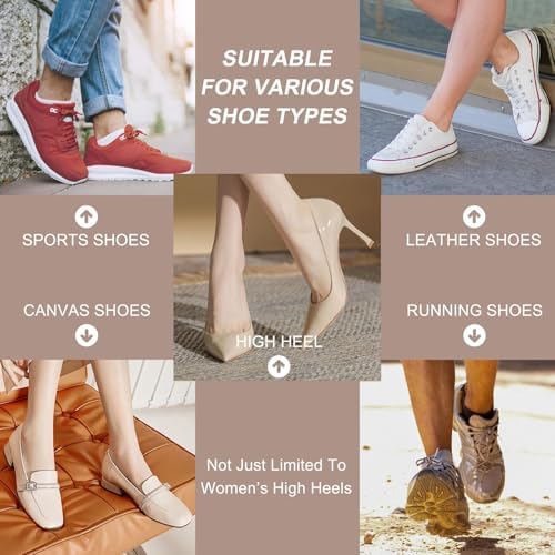 (2Pairs) Heel Pads for Shoes, Suitable for high Heels, Leather Shoes, Sneakers, etc.reducing Heel Friction, Providing Slip Resistance and Comfort; Filler for Big Footwear.
