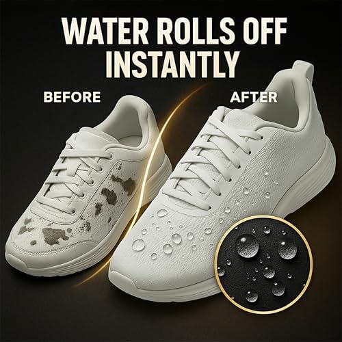 Eagle Best White Shoe Protector Spray – Shoe Protectant for Sneakers, Leather, Suede, Nubuck, Canvas & Mesh, Dirt & Water Resistant Shoe Guard Spray, 250mL