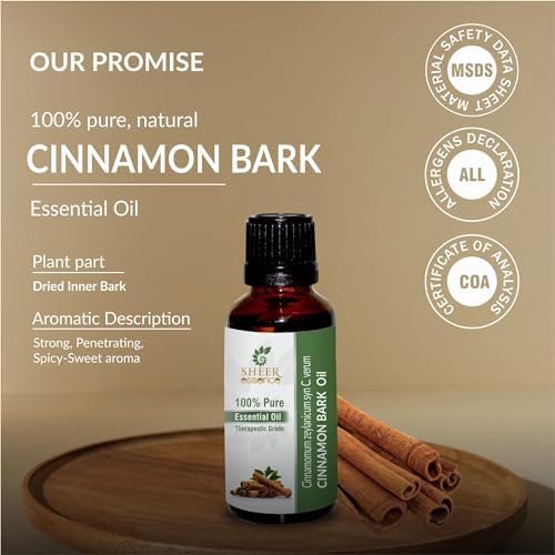 Essential Oils 4oz - 100% Pure and Natural - Therapeutic Grade Oil - Huge 4 Fluid Ounces Bottle with Premium Glass Dropper (Cinnamon Bark Oil)