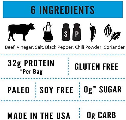 Garlic Kalahari Biltong, Air-Dried Thinly Sliced Beef, 2oz (Pack of 3), Sugar Free, Gluten Free, Keto & Paleo, High Protein Snack