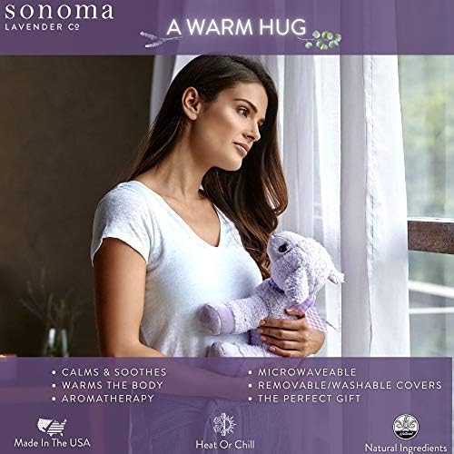 Sonoma Lavender Microwaveable Aromatherapy Stuffed Pillows, Plush Dog, Lavender Scented with Removable Washable Cover (Poodle)