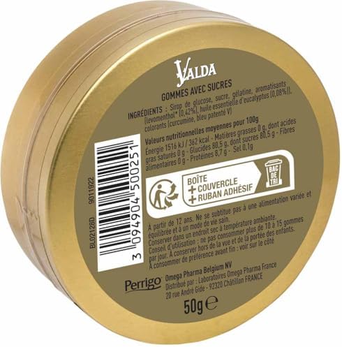 Valda Gommes Menthe Eucalyptus 50g