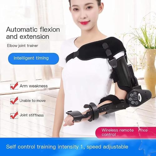 Electric Elbow Rehabilitation Device, Hinged Elbow Support Arm Exerciser for Stroke Hemiplegia Patients (Right Arm)