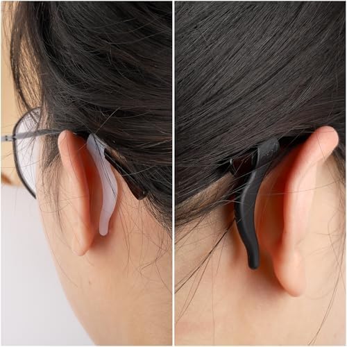 30 Pairs Eyeglass Ear Grips - Anti-slip Holder, Silicone Ear Hook, Eye Glasses Ear Grip Sleeve Retainer for Sports, Sunglasses, Reading Glasses