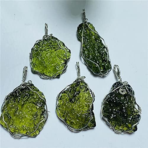 Moldavite Czech Meteorite Mineral Specimen Spiritual Healing Aerolite Crystal Energy Stone, 11223S1BOTTON (Color : Moldavite, Size : 5-10g)