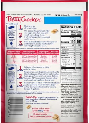 Betty Crocker Oatmeal Cookies, Cookie Baking Mix, 17.5 oz