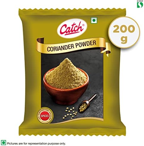Catch Coriander Powder (Dhania Powder) 200g (7.05 oz) | 100% Pure Ground Coriander Spice | Aromatic Indian Cooking Masala | Premium Quality | Pack of 1
