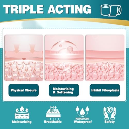 Arme Silicone Scar Tape, 1.6" x 240" Silicone Scar Sheets(2 Rolls-6M), Medical Grade Scar Tape Removal Sheets for Surgical Scars, Reusable Scar Removal Strips for Tummy Tuck C-Section Keloid