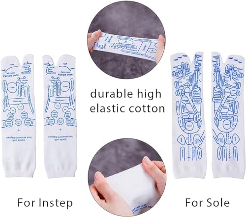 Serenity Steps Reflexology Socks Set, Acupressure Reflexology Socks with Massage Tool, Five Toe Separate Socks Foot Reflexology Socks for Women and Men, Beginner Acupoint Massage Tools (Women-Set B)