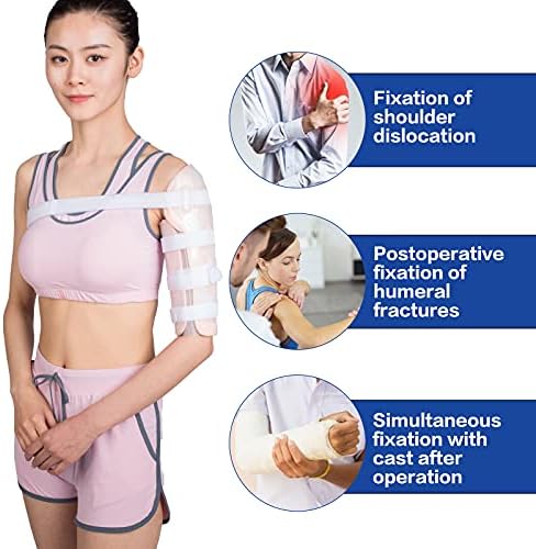 Humeral Shaft Fracture Splint Lightweight and Breathable Humeral Fracture Brace for Upper Arm, Shoulder, Left/Right Arm, Long-Bone Humerus Fracture for Men and Women(Small)