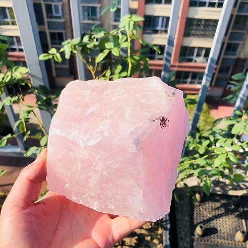 Large Natural Pink Rose Quartz Crystal Reiki Healing Specimen Rough Loose Stone Chakra Minerals Wedding Home Decoration 1PC (2200G-2600G)